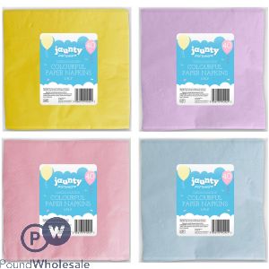 Colourful Paper Napkins 2 Ply 30 Packs Assorted Colours