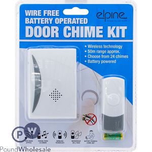 ELPINE WIRE-FREE BATTERY OPERATED DOOR CHIME KIT