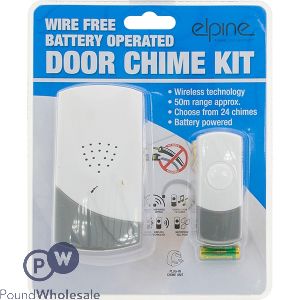 ELPINE WIRE-FREE BATTERY OPERATED PLUG-IN DOOR CHIME KIT