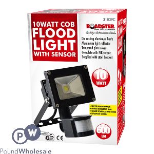 Roadster Cob Led Floodlight With Pir Sensor 10w