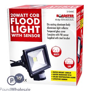 ROADSTER COB LED FLOODLIGHT WITH PIR SENSOR 20W