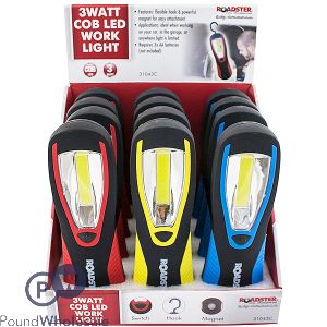 Roadster Cob LED Work Light Assorted Colours CDU