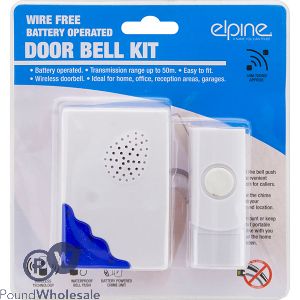 Elpine Wire-Free Battery Operated Door Bell Kit