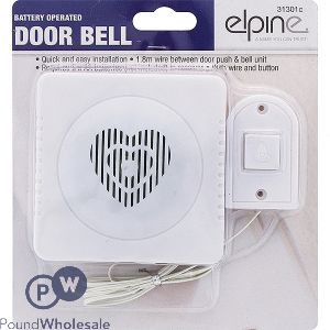 Elpine Battery Operated 1.8m Wired Door Bell