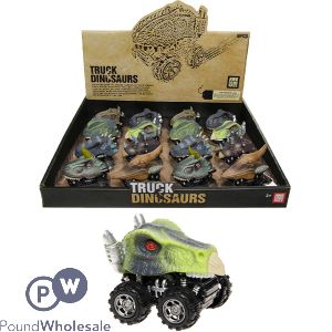 Pull-back Dinosaur Trucks Cdu Assorted