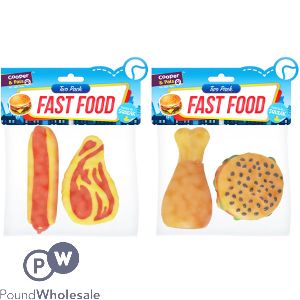 Cooper &amp; Pals Fast Food Dog Toys 2 Pack Assorted