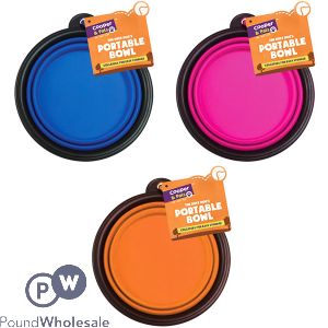 Cooper & Pals Portable Collapsible Dog Bowl Assorted Colours