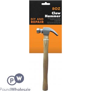 DIY AND REPAIR 8OZ WOODEN HANDLED HAMMER