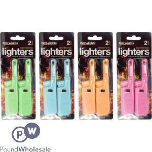 Ever Lights Refillable Twin Pack Electric Lighters