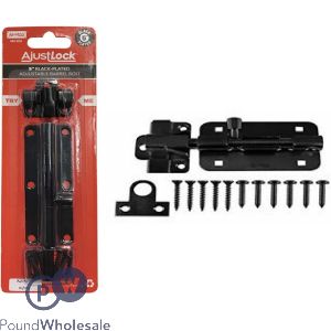 Ajustlock 5" Black-plated Adjustable Barrel Bolt