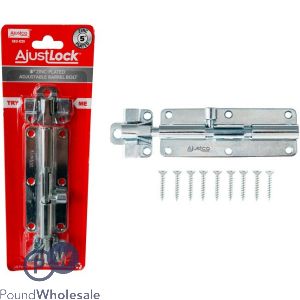 Ajustlock 5" Zinc-plated Adjustable Barrel Bolt