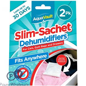 Aquavault Slim-Sachet Dehumidifiers 2 Pack