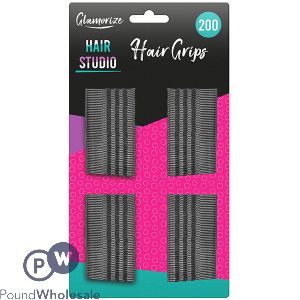 GLAMORIZE HAIR STUDIO SECURE HOLD HAIR GRIPS 200 PACK