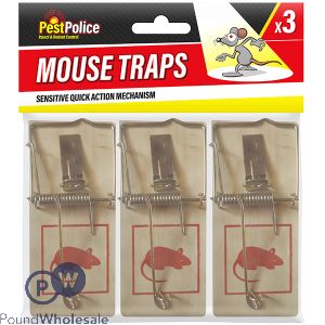 Pest Police Quick Action Mouse Traps 3 Pack