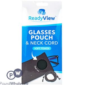 Ready View Soft Touch Glasses Pouch & Neck Cord