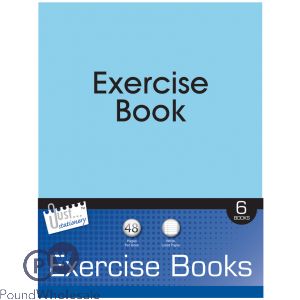 JUST STATIONERY WHITE LINED 6 EXERCISE BOOKS