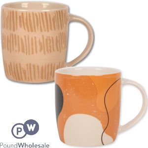 Scandi White & Beige Mug 13oz Assorted