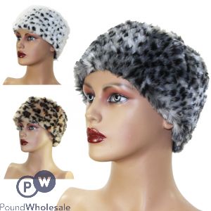 LADIES FAUX FUR FASHION HAT - 4/DESIGNS - 4/COLS