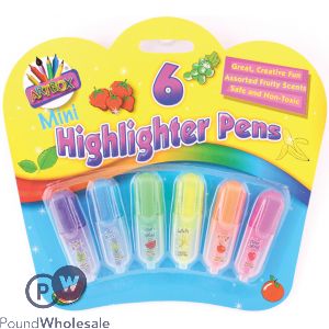 ARTBOX MINI SCENTED HIGHLIGHTERS ASSORTED 6 PACK