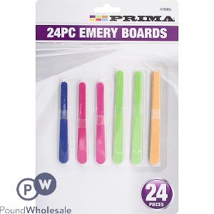 Prima Emery Boards Assorted 24pc