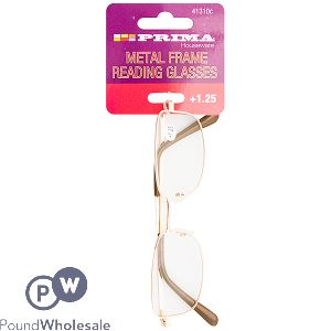 PRIMA METAL FRAME READING GLASSES +1.25