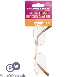 PRIMA METAL FRAME READING GLASSES +1.50