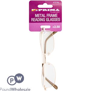 PRIMA METAL FRAME READING GLASSES +2.50