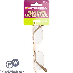 Prima Metal Frame Reading Glasses +3.00