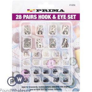 Prima Assorted Hook & Eye Set 28 Pairs