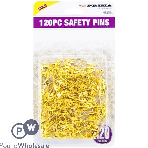 PRIMA GOLD SAFETY PINS 120PC