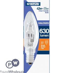 Status 42w=55w Halogen Candle Bulb Ses