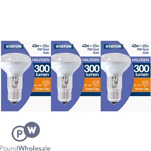 Status R80 Spot 42w=60w Es/e27 300 Lumen Halogen Light Bulb