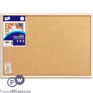Just Stationery Cork Notice Board &amp; Accessories 400 X 600mm