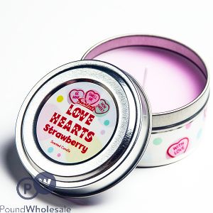 Swizzels Love Hearts Tin Scented Candle 3oz