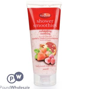 PAMPERED SHOWER SMOOTHIES EXFOLIATING SOOTHING SCRUB 200ML