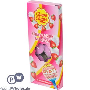 Chupa Chups Tealights Strawberry And Cream 10 Pack