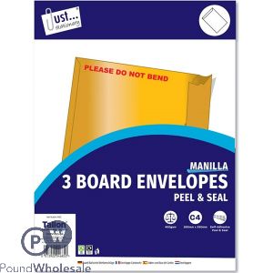 Just Stationery Board Envelopes 3 Pack 265 X 350mm