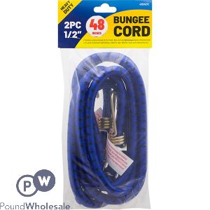 HEAVY DUTY 1/2" BLUE BUNGEE CORD 48" 2PC