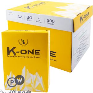 K-one A4 80gsm Premium Multipurpose Paper Box 2500 Sheets