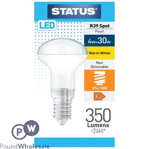 Status E14 Ses 4w=30w R39 Spot Warm White Led Light Bulb