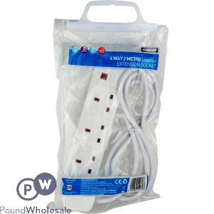 STATUS 4 WAY EXTENSIONS SOCKET 2M IN POLY BAG 