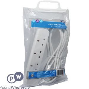 4 WAY 5M SOCKET IN POLY BAG