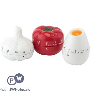 Mechanical Kitchen Timer 3 Assorted Designs