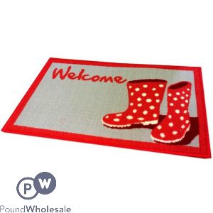 'welcome' Wellies Door Mat