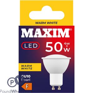 Maxim 4w=50w Gu10 Pearl Warm White Led Light Bulb