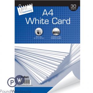 JUST STATIONERY A4 WHITE 150GSM PRINTING CARD 30 SHEETS