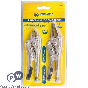 Marksman Assorted Mini Locking Pliers Set 2pc