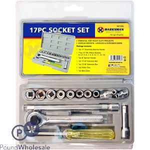 Marksman Ratchet Metric Socket Set 17pc