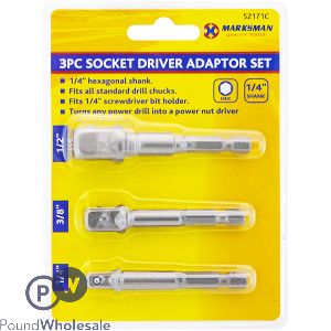 Marksman Socket Driver Adaptor Set 3pc