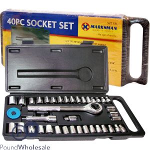 MARKSMAN RATCHET SOCKET SET 40PC